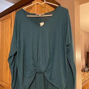 Loft V Neck Knit Top Size Large, New with Tags!